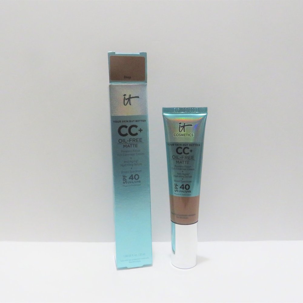 IT COSMETICS YOUR SKIN BUT BETTER CC+ OIL-FREE MATTE SPF40 DEEP 1.08 OZ
